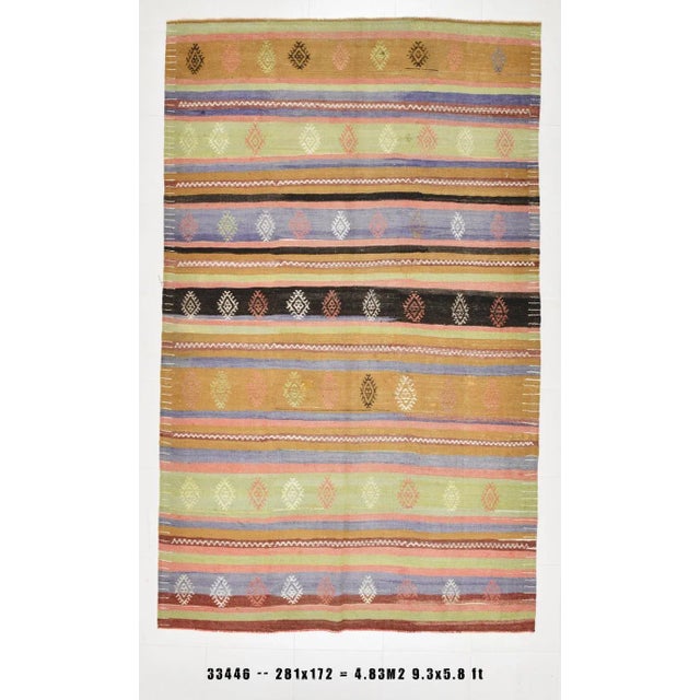 Vintage Turkish Kilim Rug For Sale - Image 12 of 12