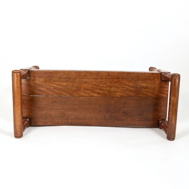 Wood Late Victorian Mahogany Window Bench With Raised Arms English, Circa 1890 For Sale - Image 7 of 7