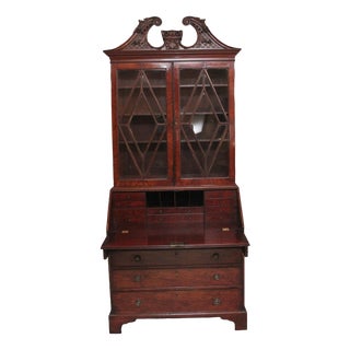 Mahogany Bureau Bookcase, 1830s, Set of 2 For Sale