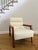 Textile Modern Contemporary Lounge Chair by Opulence Home in Cream Upholstery For Sale - Image 7 of 10