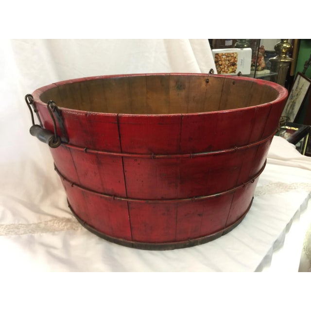 1920s Antique Barrel Storage Box For Sale - Image 5 of 7