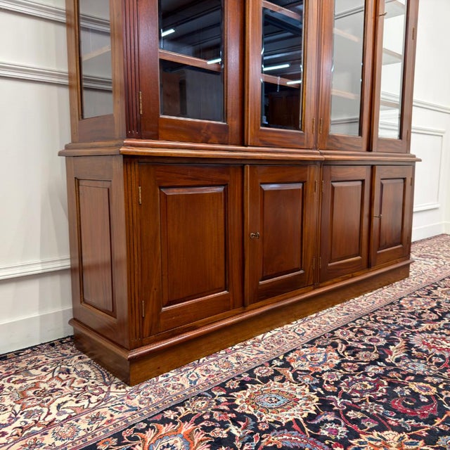 English Bookcase with Glass Doors For Sale - Image 9 of 18