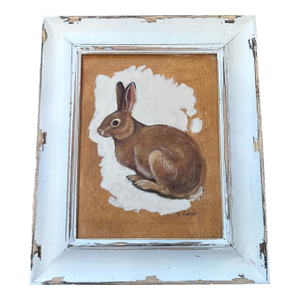 Contemporary Original Rabbit Portrait Painting by Stephen Heigh “Woodland Rabbit”