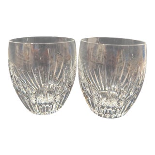 Baccarat French Crystal Massena Tumblers - Pair For Sale