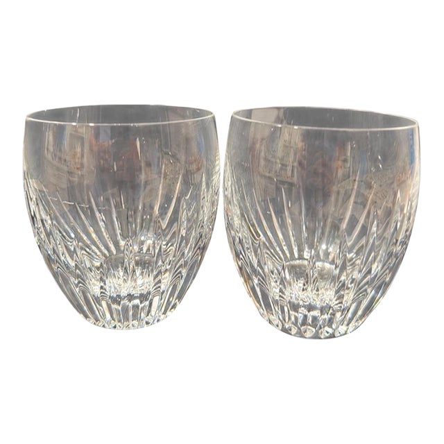 Baccarat French Crystal Massena Tumblers - Pair For Sale
