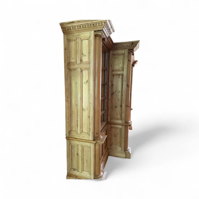 English Early 20th Century Holiday Offering — Monumental 14-Foot Neoclassical Cabinet For Sale - Image 3 of 18