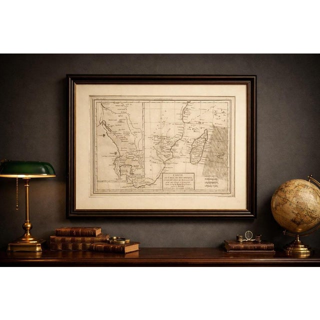 Mozambique Channel & Madagascar – Antique African Sea Chart, Bonne c1780 : This finely engraved late-18th-century sea...