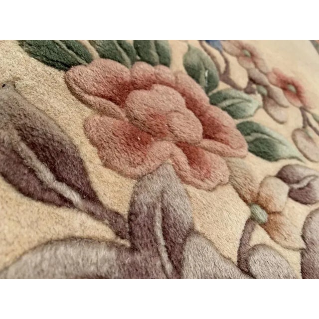 Textile Pasargad Beige Hand Knotted Chinese Peking Runner- 2′7″ × 11′2″ For Sale - Image 7 of 9