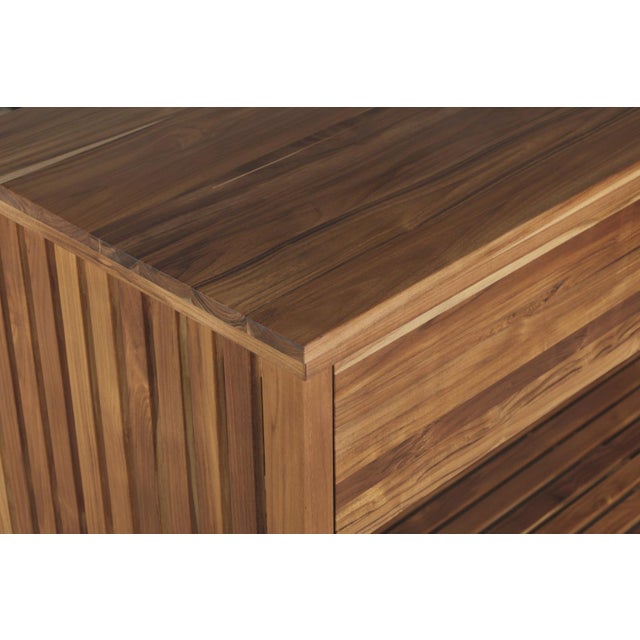 Brown Imperial Grove Outdoor Solid Teak Wood Kitchen Island For Sale - Image 8 of 12