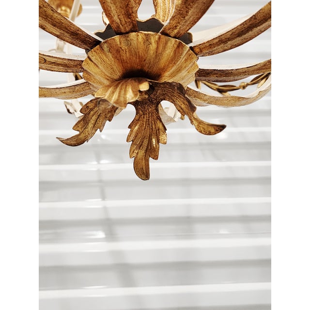 Large Neoclassical Style Giltwood & Metal Cha For Sale - Image 9 of 12