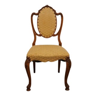 Vintage Antique Louis XVI French Provincial Style Upholstered Vanity / Accent Chair For Sale