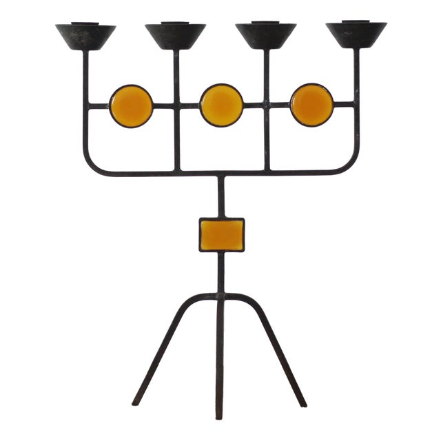 Candleholder by Gunnar Ander for Ystad Metall, Sweden For Sale