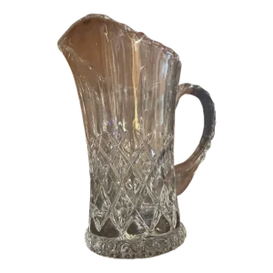 Late 20th Century Gorham Crystal King Edward Pitcher