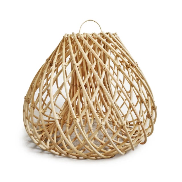 2020s Contemporary Rattan Java Drop Pendant Light Medium For Sale - Image 5 of 12
