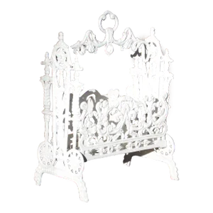 Antique Victorian Cast Iron Magazine Rack Vintage Sheet Music Stand