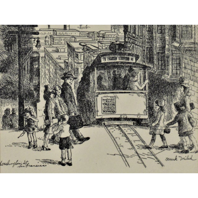 Realism Edith (Mark) Milsk, Washington Street, San Francisco, Circa 1940 For Sale - Image 3 of 8