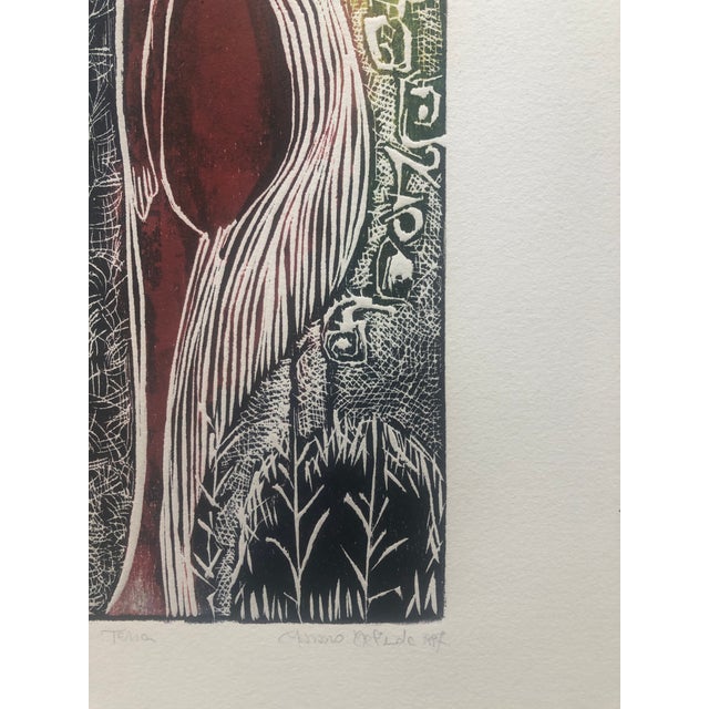 Melinda Massaro, Mother Earth, Woodcut, 1997 For Sale - Image 6 of 10