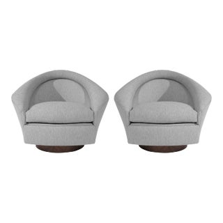Set of 2 Swivel Tilt Lounge Chairs by Adrian Pearsall, Circa 1950s For Sale