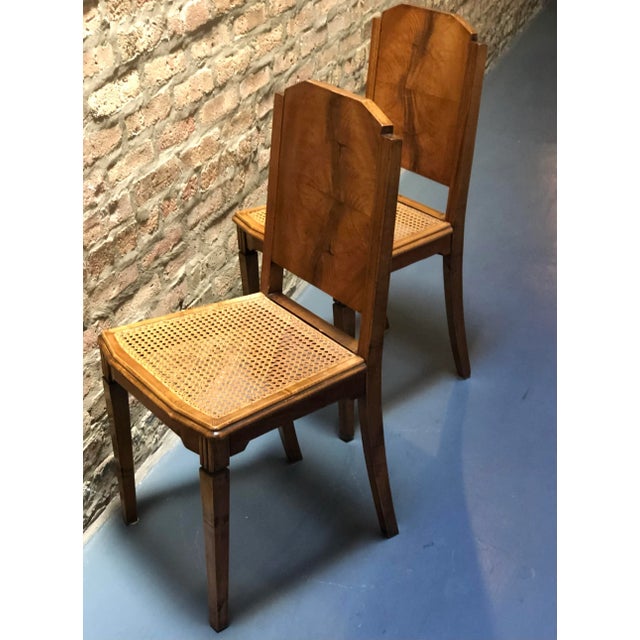 Wood Single French Art Deco Walnut Side Chair, 1930 For Sale - Image 7 of 10