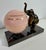 French Art Deco Table Lamp with Elephant Sculpture and Pink Sphere, 1950s For Sale - Image 4 of 9