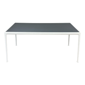 Richard Schultz Style Knoll Aluminum and Grey Enamel Dining Table