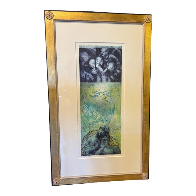 90’s Quebec Artist, Richard Durand, Signed Original Intaglio & Collagraphy Art. For Sale