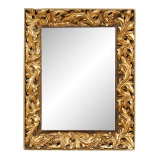 19th Century French Gilt & Rococo Carved Mirror For Sale