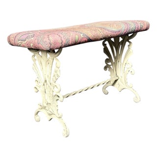 Vintage Art Deco Style Cast Iron Bench For Sale