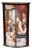 18th Century Italian Painted Corner Cabinet With Biblical Court Scene For Sale
