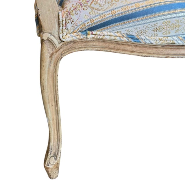 18th Century Louis XV Walnut Fauteuil/Armchair in Early Painted Finish For Sale - Image 17 of 18