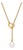 Tiffany & Co Elsa Peretti 18k Yellow Gold Open Heart Lariat Necklace For Sale