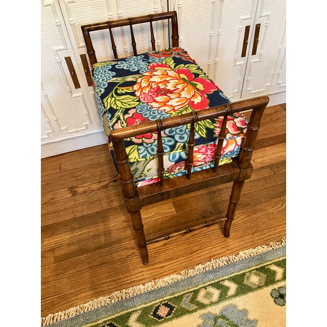 1960s Baker Faux Bamboo Bench For Sale In Tulsa - Image 6 of 10