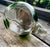 Antique German Jugendstil Glass Beer Stein With Green Applied Glass & Pewter Lid, Circa 1900 For Sale - Image 15 of 16