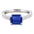 Natural Sapphire Diamond Ring 6.5 14k W Gold 1.99 TCW Certified, Size 6.5 For Sale
