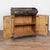 Early 19th-century Swedish pine cabinet sideboard retaining its original painted finish. The background presents both blue...