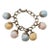 Vintage 1950s Signed Napier Pastel Charm Bracelet For Sale