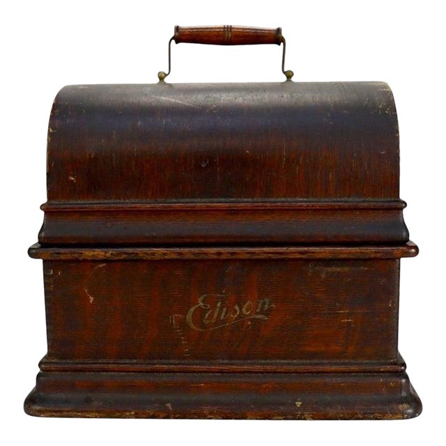 Antique Edison Oak Standard Cylinder Phonograph Model D C1920 For Sale