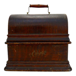 Antique Edison Oak Standard Cylinder Phonograph Model D C1920