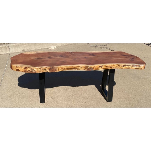 Hand Crafted Cedar Slab Coffee Table For Sale - Image 10 of 11