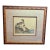 1980s Rachel H. Badeau Original Wood Duck Wildlife Etching Hand Painted Inlaid Frame For Sale