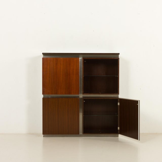 Brown Parioli Series Bar Cabinet by Ludovico Arcebis for Acerbis, Italy, 1970s For Sale - Image 8 of 18
