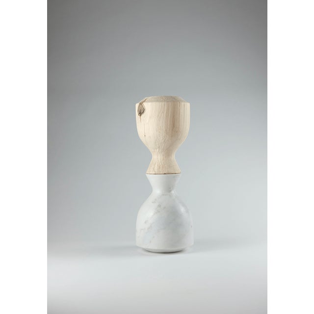 Wood Itineranti _ Wood & Marble Element 14 by Gumdesign for La Casa Di Pietra For Sale - Image 7 of 7