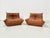 Togo Lounge Chairs in Cognac Cow Leather attributed to Michel Ducaroy for Ligne Roset, Set of 2 For Sale - Image 13 of 13