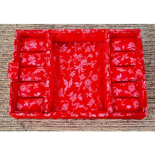 Stone Vintage Chinese Decorative Square Box W/Carved Stone & Brass Mounts For Sale - Image 7 of 10