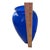 Large Cobalt Blue Art Glass Vase With Flared Rim, 13″ Tall Statement Piece Table Centerpiece For Sale - Image 4 of 8