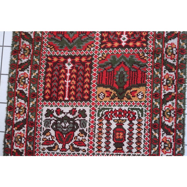 1950s, Vintage French Savonnerie Style Rug 3' X 7' For Sale - Image 10 of 11