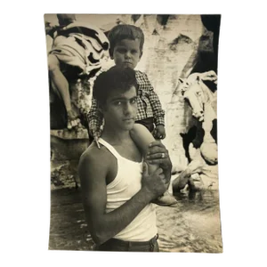 Original George Daniell 'nino & Bruno, Piazza Navonna Rome Italy" Photograph