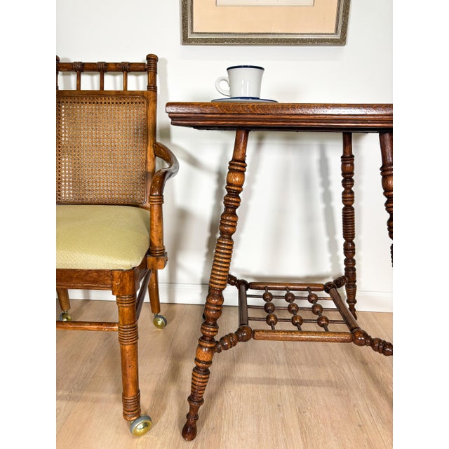 1920s Vintage Square Side Table For Sale - Image 5 of 6