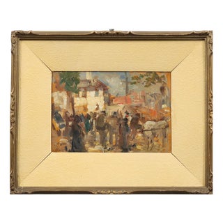 Vittore Antonio Cargnel, Untitled, Oil on Cardboard, Framed For Sale