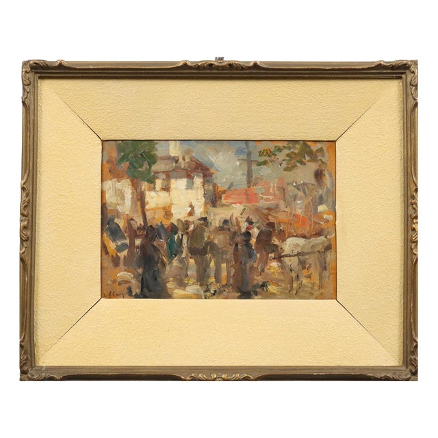 Vittore Antonio Cargnel, Untitled, Oil on Cardboard, Framed For Sale